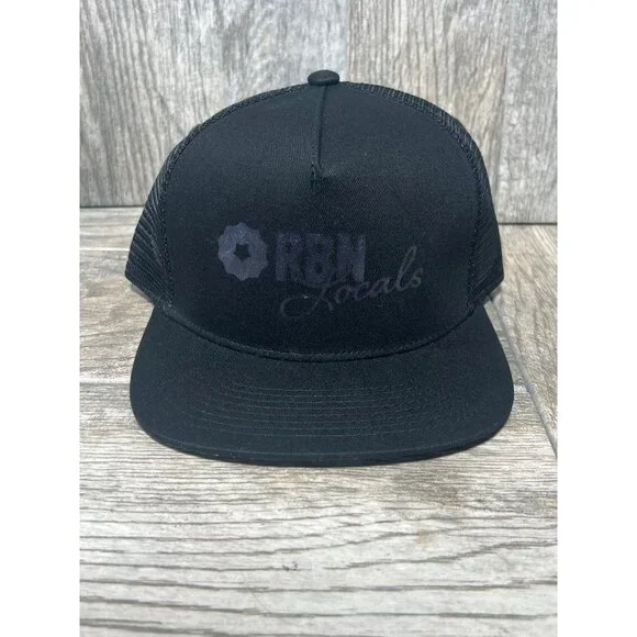 Rust Belt Nation Local Camden Black Foil Snapback Trucker Hat Mesh RBN NWOT - Picture 2 of 8